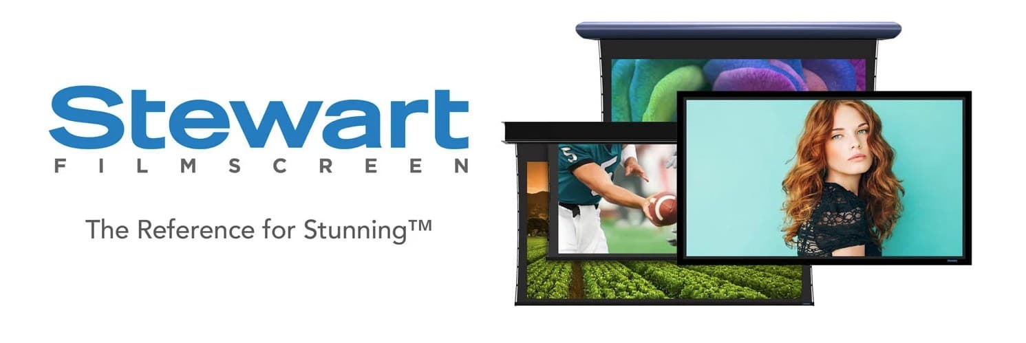 Stewart Filmscreen — The Reference for Stunning — three tensioned projection screens